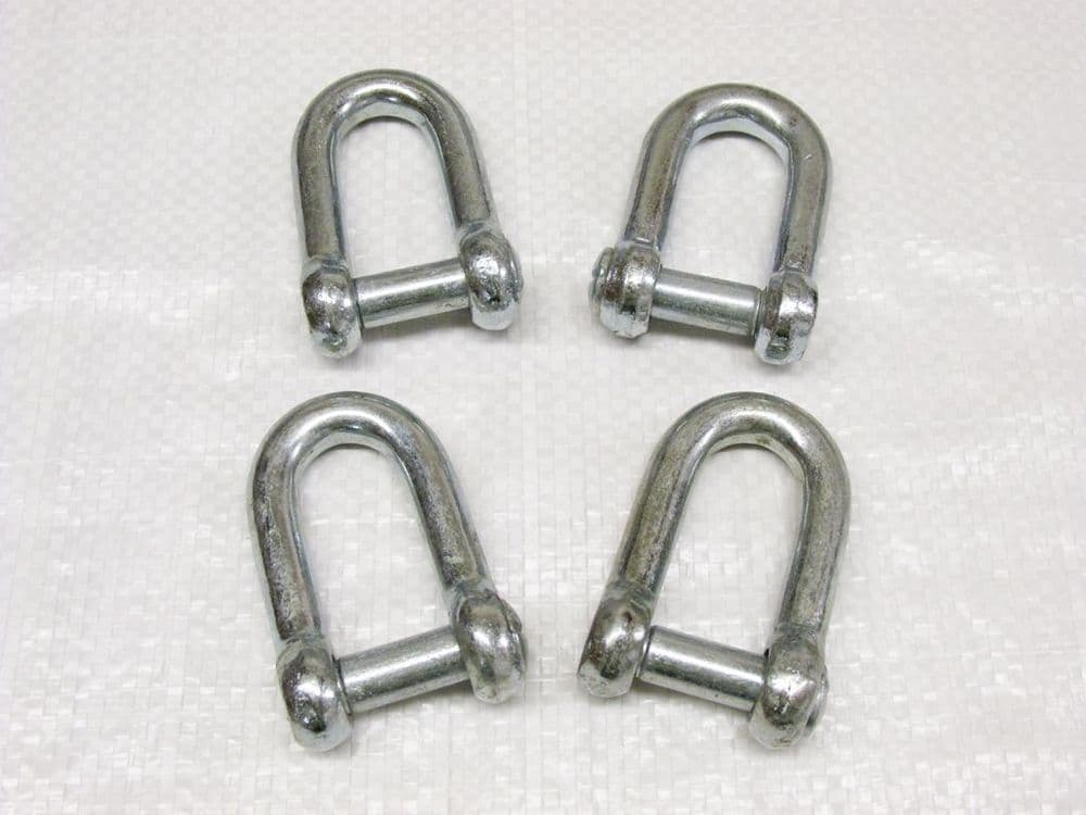 x4 12MM Galvanised Commercial Dee Shackles With Countersunk Pin - Chain ...
