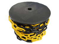 Yellow Black Plastic Chain Links 10M | SecureFix Direct