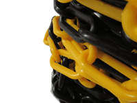 Yellow Black Plastic Chain Links 10M | SecureFix Direct