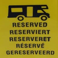 Motorhome Multi Language Reserve Sign | SecureFix Direct