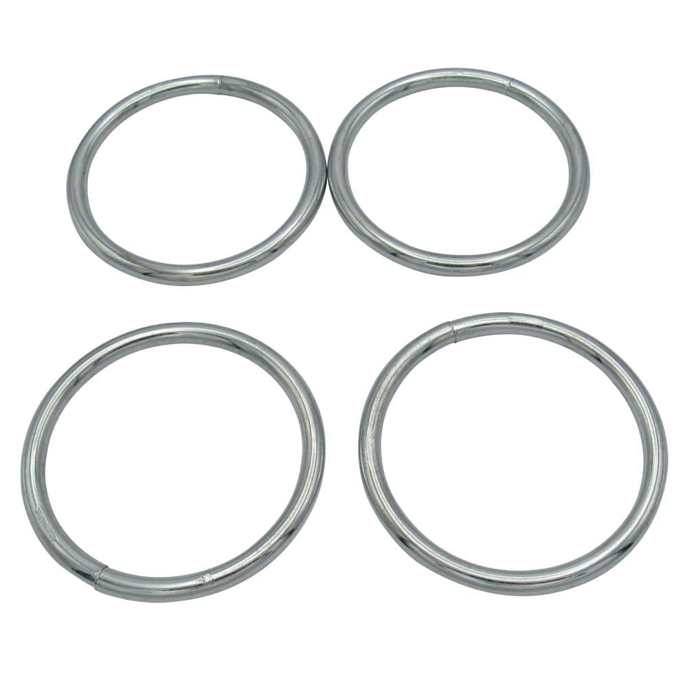 Zinc Plated Round Rings 8MM x 75MM X4 - O Welded Steel