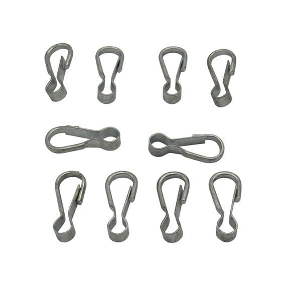 10X 30MM Zinc Plated Simplex Hooks | Securefix Direct