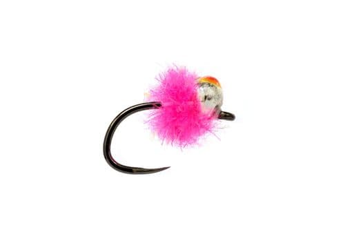 BL Croston's Tungsten Mini Egg Fluo Hot Pink Red Spot