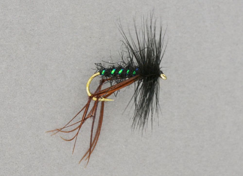 Dark Hopper Fly Pattern Black Hopper - OR