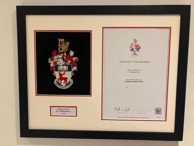 University of Southampton  Degree Certificate Frame