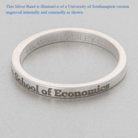 University of Southampton Silver Band Ring 2.5mm Option