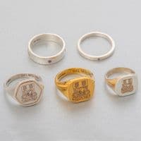 University of Southampton Silver Band Ring 2.5mm Option