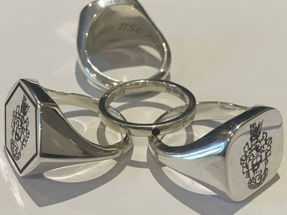 University of Southampton Silver Band Ring 2.5mm Option