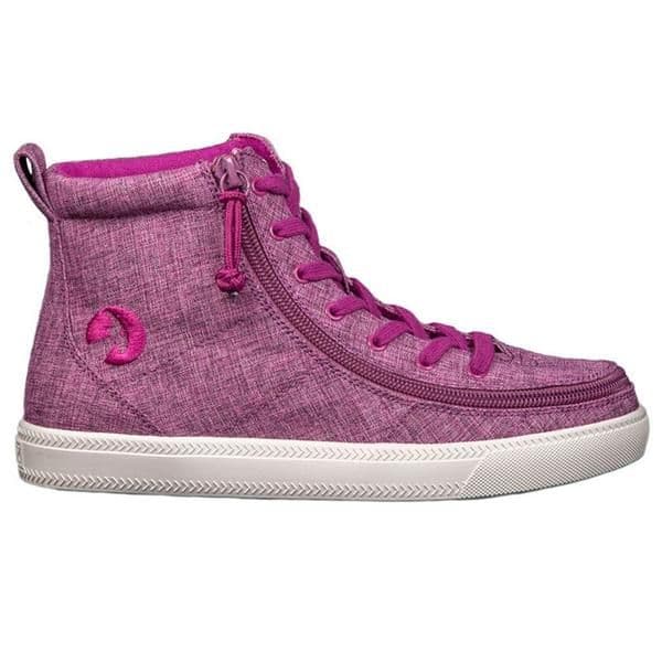 BILLY FOOTWEAR WOMENS HIGH TOP LINEN SHOES PINK