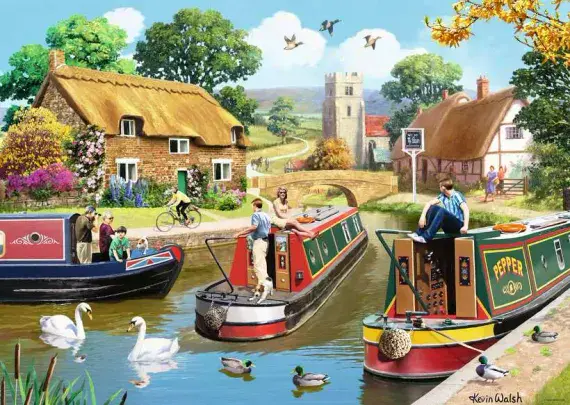 A Busy Day on the Canal, 1,000 piece jigsaw.