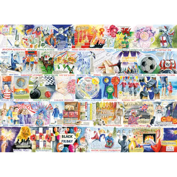 A Year in Great Britain1,000 piece Gibsons jigsaw.