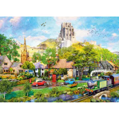 Below Corfe Castle. 1,000 piece Gibson's Jigsaw Puzzle