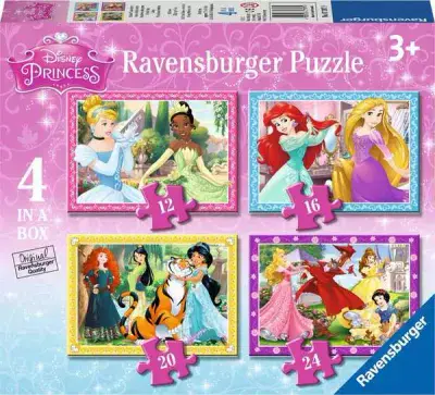 Disney Princess, 4 puzzles in  a box. Ravensburger