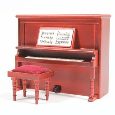 Dolls House Emporium Upright Piano and Stool. 2114
