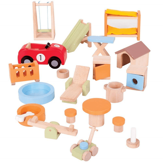 Dolls House Home and Garden Furniture. Bigjigs JT130