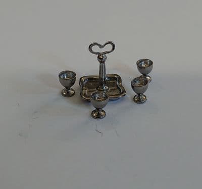 Egg Cruet, 5 piece set. Warwick Miniatures 12th scale.