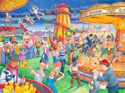 Fairground Rides. 250 Lge piece jigsaw by House of Puzzles