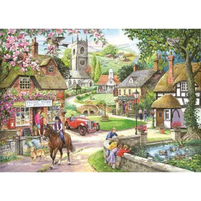 Feeding the Ducks, 1,000 piece House of Puzzles  jigsaw puzzle.