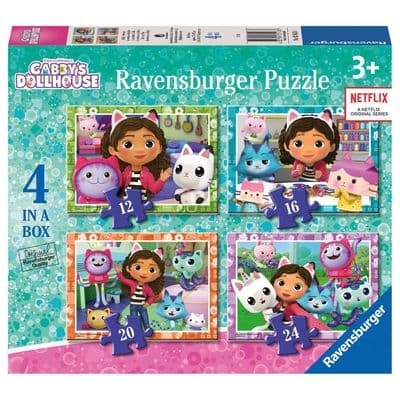 Gabby's Dollhouse. 4 in a box puzzles. Age 3 +