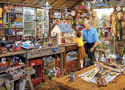 Grandad's Workshop, 40 large piece jigsaw puzzle. Gibsons