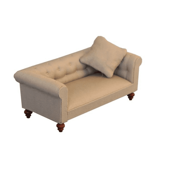 Grey Chesterfield Sofa for the Dolls House. DHE 9271
