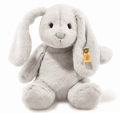 Hoppie Grey Bunny, Soft and cuddly .28 cm. Steiff  080470