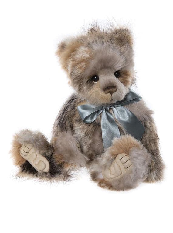 Michal, lovely grey jointed Charlie Bear. CB22407B