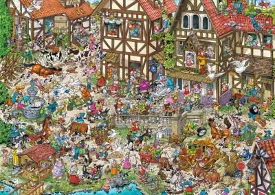 Middle Ages, comical Ravensburger 1,000 piece jigsaw.