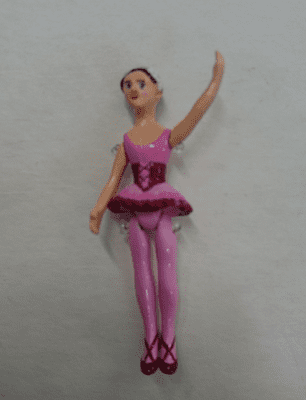 Minnie Maria Ballerina in Pink. Handmade Pewter Miniature.