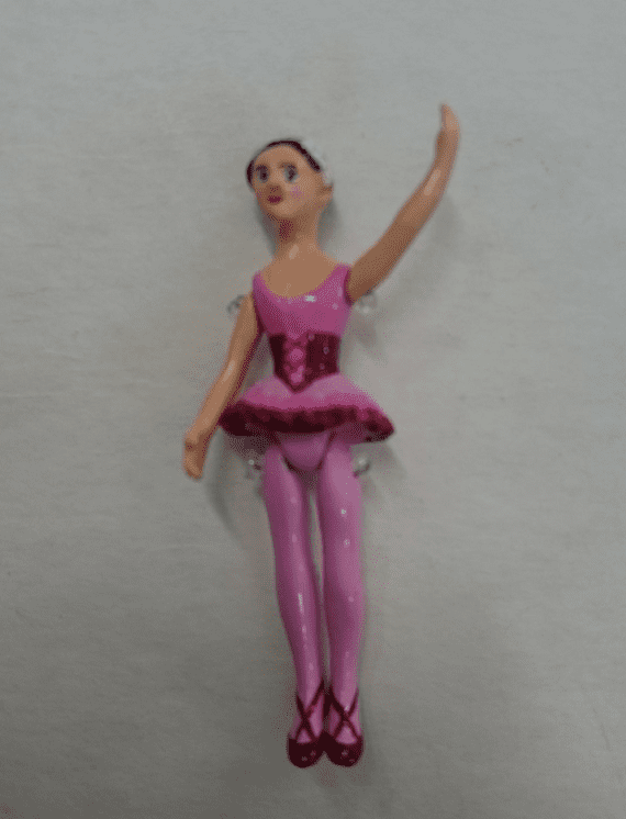 Minnie Maria Ballerina in Pink. Handmade Pewter Miniature.