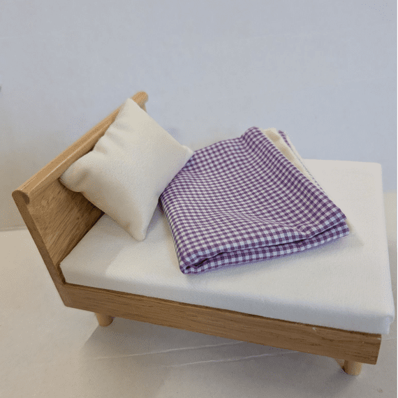 Modern Double Bed for the Dolls House. DHE