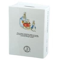 Peter Rabbit Book Shaped Porcelain Money Bank. A28347