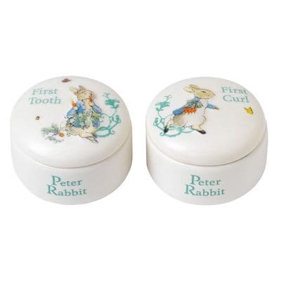 Peter Rabbit first tooth and curl boxes. A25866