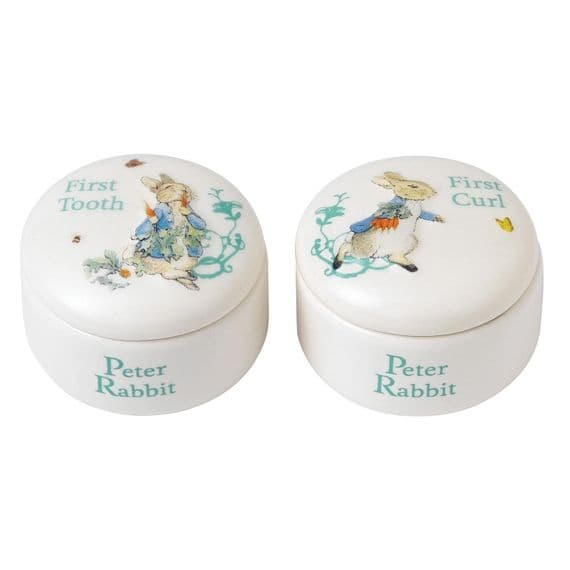 Peter Rabbit first tooth and curl boxes. A25866