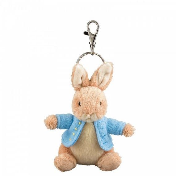 Peter Rabbit plush keyring.  Gund, 12cm.