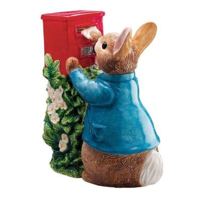 Peter Rabbit Posting a Letter Ceramic Money Bank. A7170
