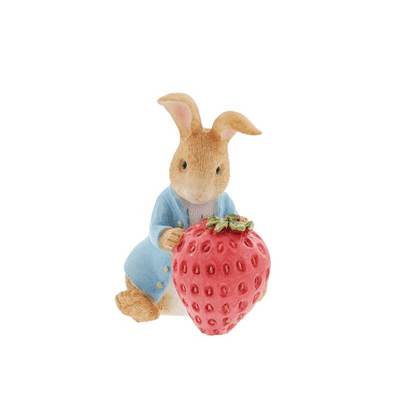 Peter rabbit with Strawberry  Figurine.  A31048