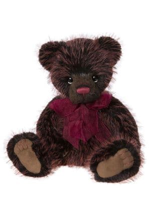Pluto, dark red jointed Charlie Bear. CB232331A