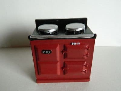 Red polyresin aga stove for the dollshouse. 2941