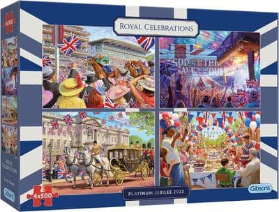 Royal Celebrations. 4 x 500 piece jigsaws by Gibsons. G5061