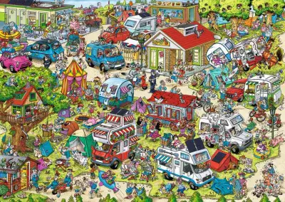 The campsite, 1,000 piece Ravensburger jigsaw.