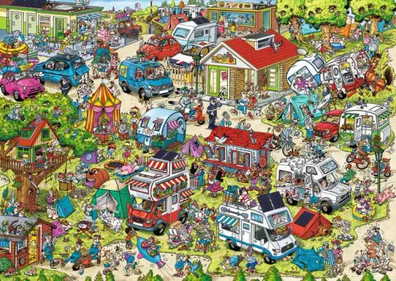 The campsite, 1,000 piece Ravensburger jigsaw.