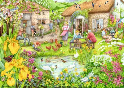 Valley Farm Cafe Ravensburger 1,000 piece jigsaw.