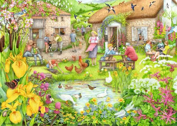 Valley Farm Cafe Ravensburger 1,000 piece jigsaw.