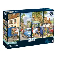 Village life 4 x 500 piece jigsaws by House of Puzzles