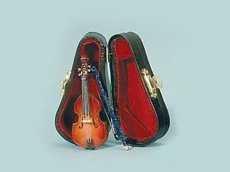 Violin and case for 12th scale dolls house. 149