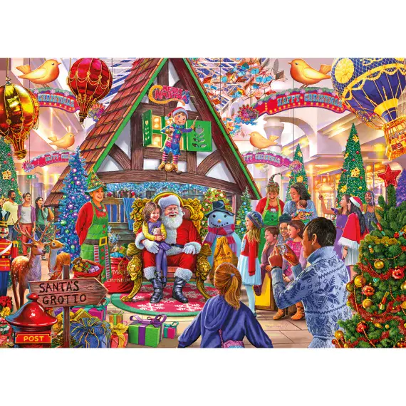 Visit Santa. 1000 piece jigsaw by Gibsons.