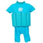 UV Sun Protection Float Suit Turquoise Blue Lagoon Stripe