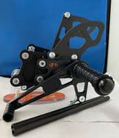 Adjustable Rearsets - Kawasaki 300 Ninja (12-17). RSK018.