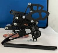 Adjustable Rearsets - Kawasaki ZX-6R (09-12).  RSK009.